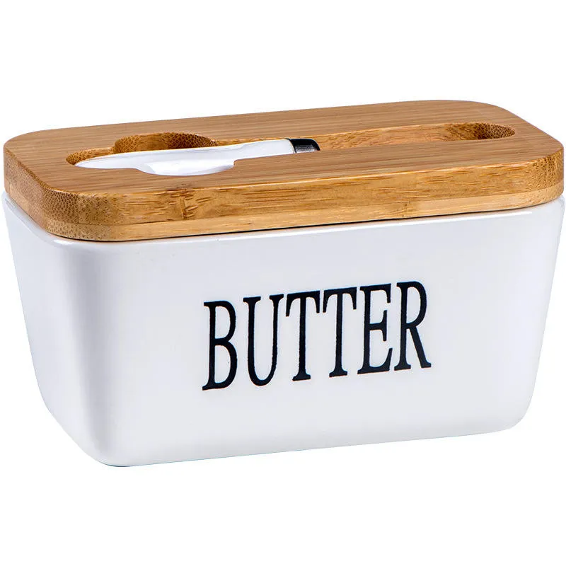 white porcelain butter dish with lid | great price