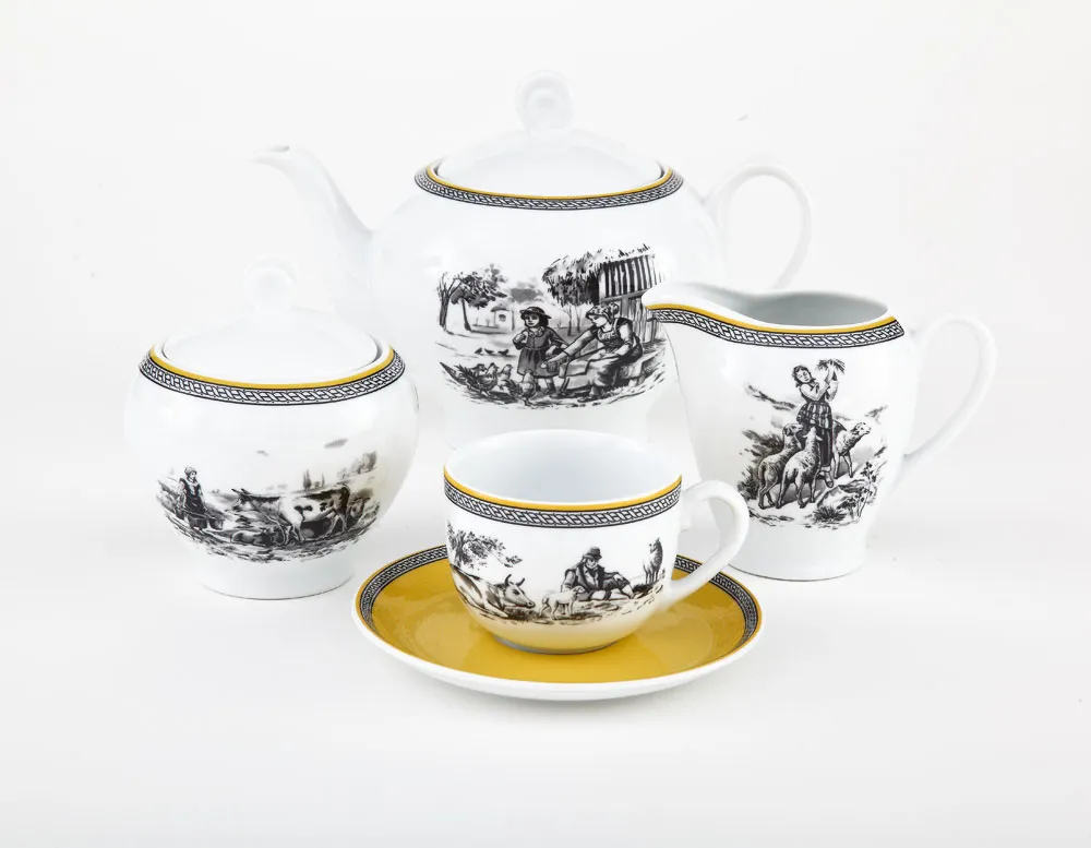 porcelain sets purchase price + sales in trade and export